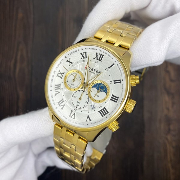 Годинник наручний Curren 8427 Gold-White