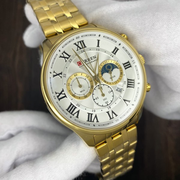 Годинник наручний Curren 8427 Gold-White