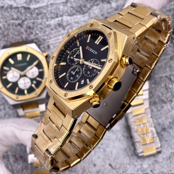 Годинник наручний Curren 8440 Silver-Gold-Green
