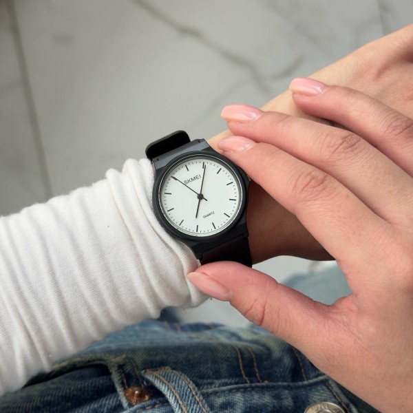 Годинник наручний Skmei 1419BKWT Black White