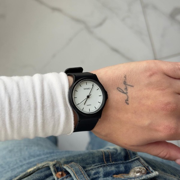 Годинник наручний Skmei 1419BKWT Black White