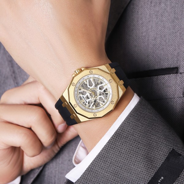 Годинник наручний Skmei M036PGD Gold Steel