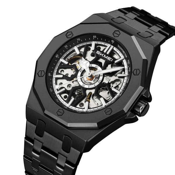 Годинник наручний Skmei M036PBK Black Steel