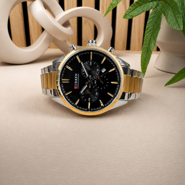Годинник наручний Curren 8446 Silver-Gold-Black