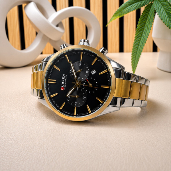 Годинник наручний Curren 8446 Silver-Gold-Black