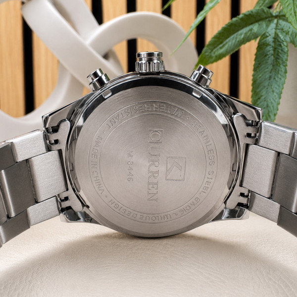 Годинник наручний Curren 8446 Silver-Gold-Black