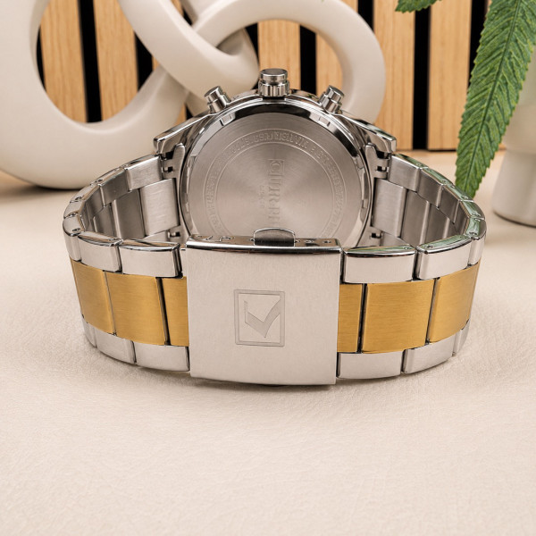 Годинник наручний Curren 8446 Silver-Gold-Black
