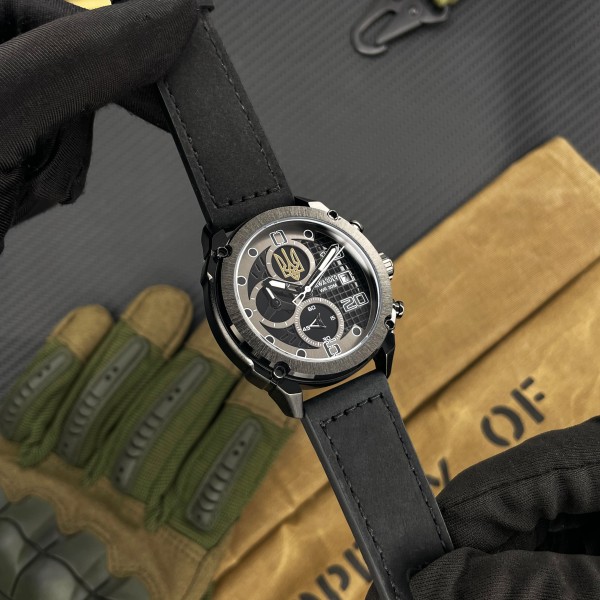 Часы наручные Awarder 016 Тризуб золото All Black