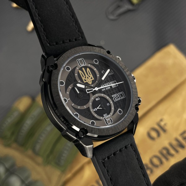 Часы наручные Awarder 016 Тризуб золото All Black