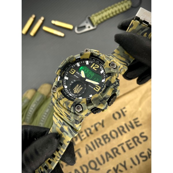 Часы наручные Awarder 003 Тризуб золото Army Green