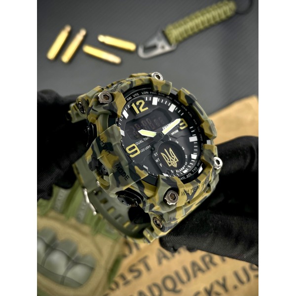 Часы наручные Awarder 003 Тризуб золото Army Green