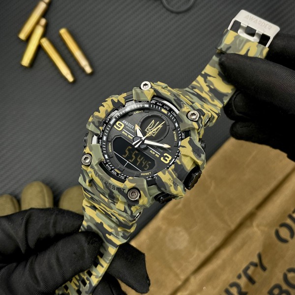 Часы наручные Awarder 001 Тризуб золото Camo Green