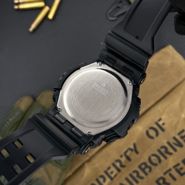 Часы наручные Awarder 004 Тризуб срібло Black