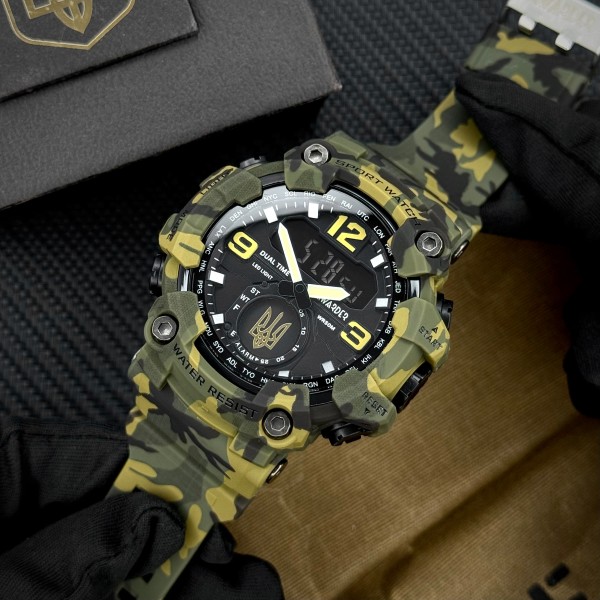 Часы наручные Awarder 004 Тризуб золото Camo Green