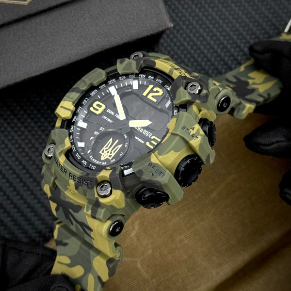 Часы наручные Awarder 004 Тризуб золото Camo Green