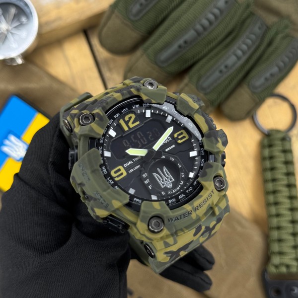 Awarder 004 Тризуб срібло Camo Green