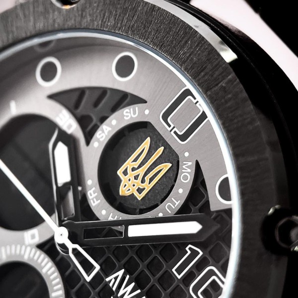 Часы наручные Awarder 017 Тризуб золото All Black Steel