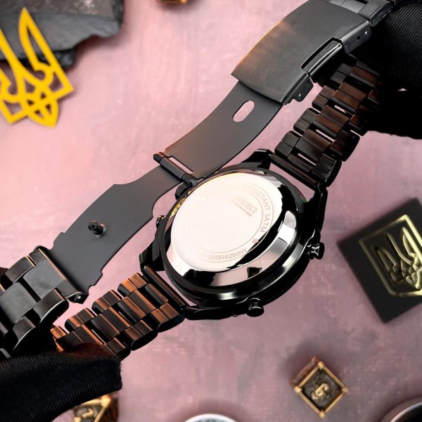 Часы наручные Awarder 017 Тризуб золото All Black Steel