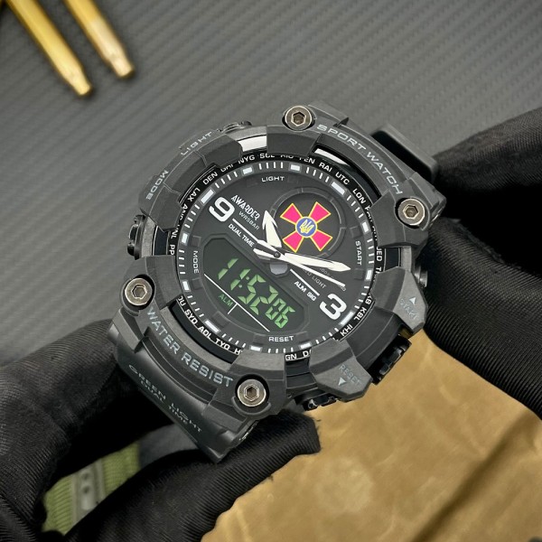 Годинник наручний Awarder 001 ЗСУ All Black