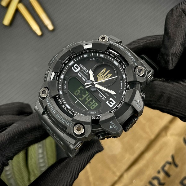 Часы наручные Awarder 001 Тризуб золото All Black