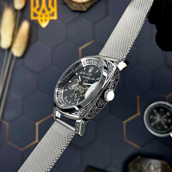Часы наручные Awarder 021 Де би не був Silver Mesh