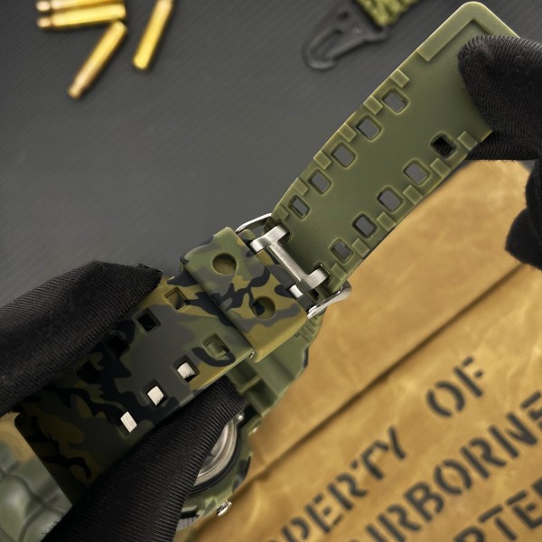 Часы наручные Awarder 005 Тризуб срібло Camo Green
