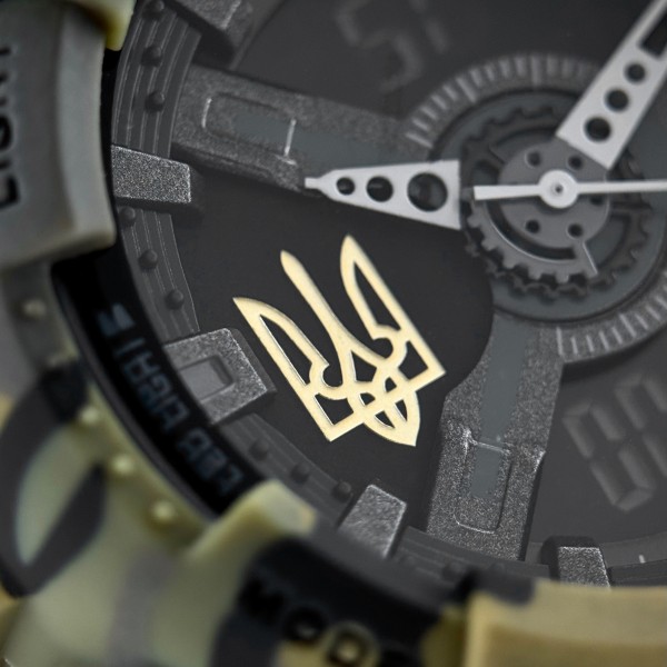 Часы наручные Awarder 005 Тризуб золото Camo Green