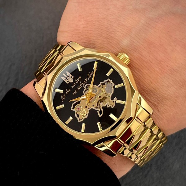 Часы наручные Awarder 024 Не забуду дім Gold-Black