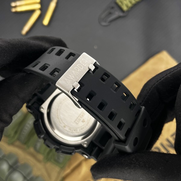 Часы наручные Awarder 005 Тризуб срібло Black