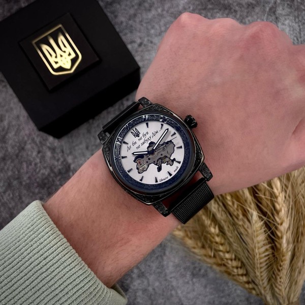 Часы наручные Awarder 021-3D Де би не був Black-White Mesh