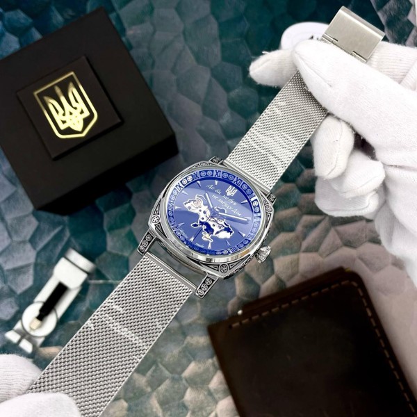 Часы наручные Awarder 021-3D Де би не був Silver-Black Mesh