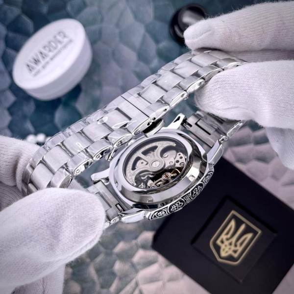 Часы наручные Awarder 021-3D Де би не був Silver-Black Steel