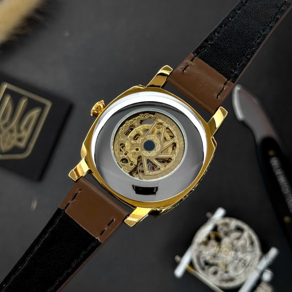 Часы наручные Awarder 021 Де би не була Gold-Gold-Brown