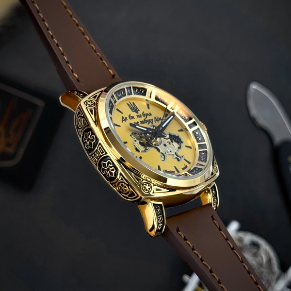 Часы наручные Awarder 021 Де би не була Gold-Gold-Brown