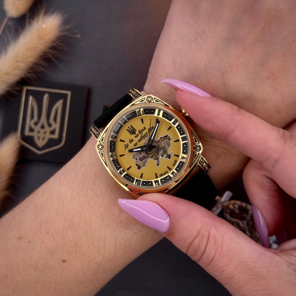 Часы наручные Awarder 021 Де би не була Gold-Gold-Black