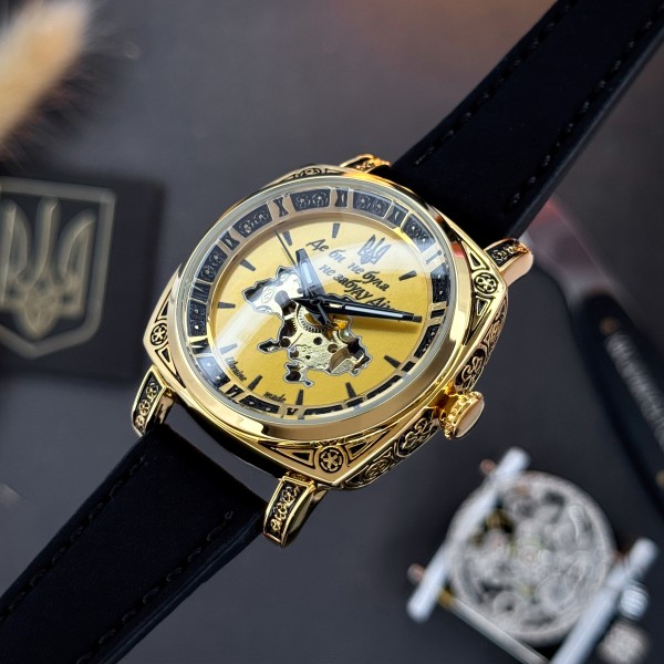 Часы наручные Awarder 021 Де би не була Gold-Gold-Black