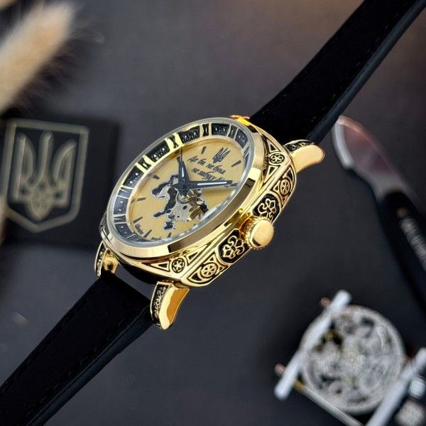 Часы наручные Awarder 021 Де би не була Gold-Gold-Black