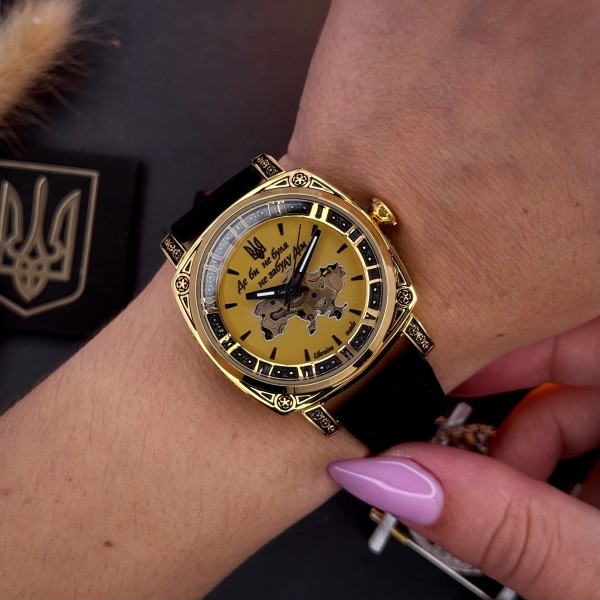 Часы наручные Awarder 021 Де би не була Gold-Gold-Black