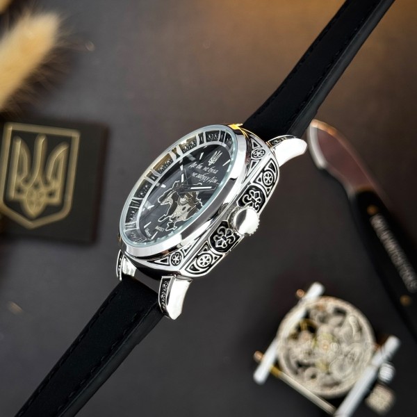 Часы наручные Awarder 021 Де би не була Silver-Black-Black
