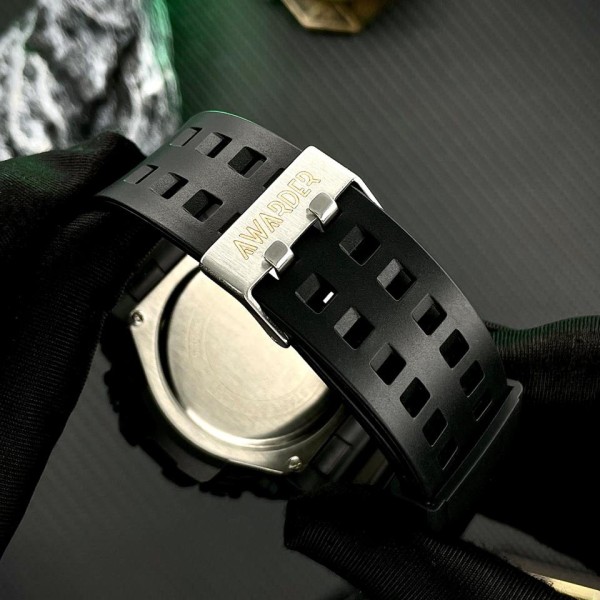Часы наручные Awarder 003 Тризуб срібло Black