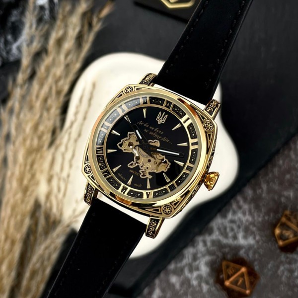Часы наручные Awarder 021 Де би не була Gold-Black-Black
