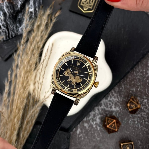 Часы наручные Awarder 021 Де би не була Gold-Black-Black