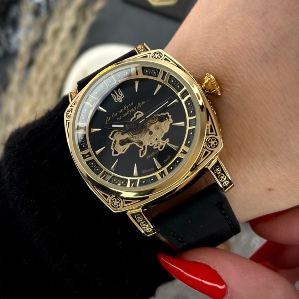 Часы наручные Awarder 021 Де би не була Gold-Black-Black