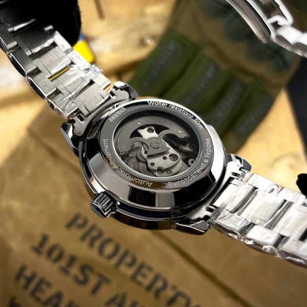 Часы наручные Awarder 022-3D Де би не був Silver-Black Steel