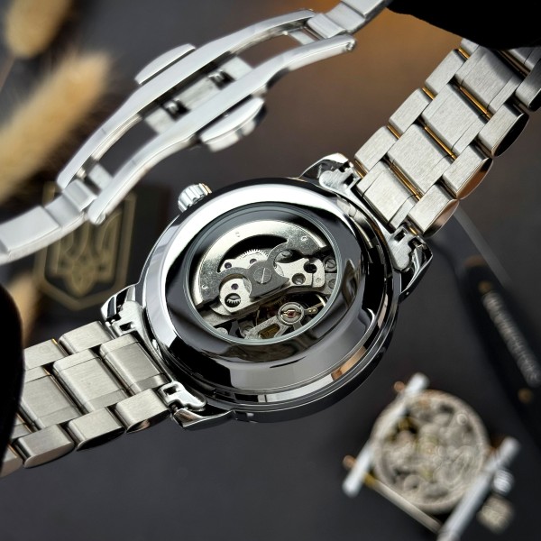 Часы наручные Awarder 022 Де би не був Silver-Black Automatic Metall