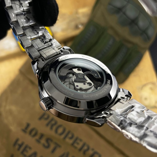 Часы наручные Awarder 022 Де би не був Silver-Black Automatic Metall