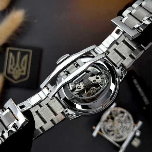 Часы наручные Awarder 022 Де би не був Silver-Black Automatic Metall