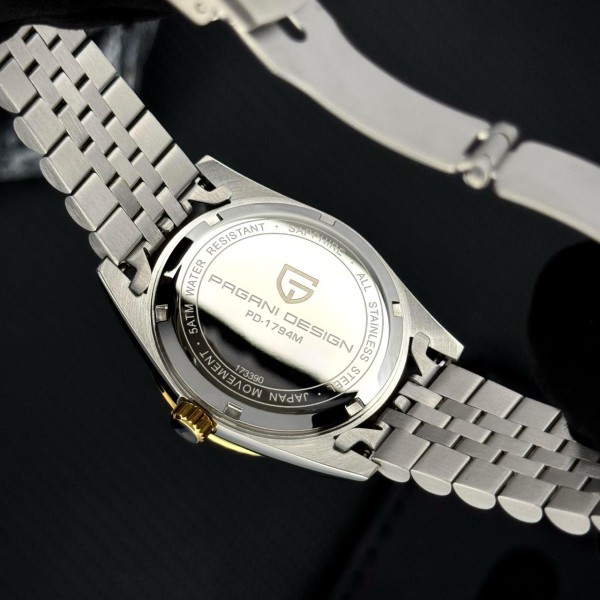 Годинник наручний Pagani Design PD-1794M Silver-Gold-Gold