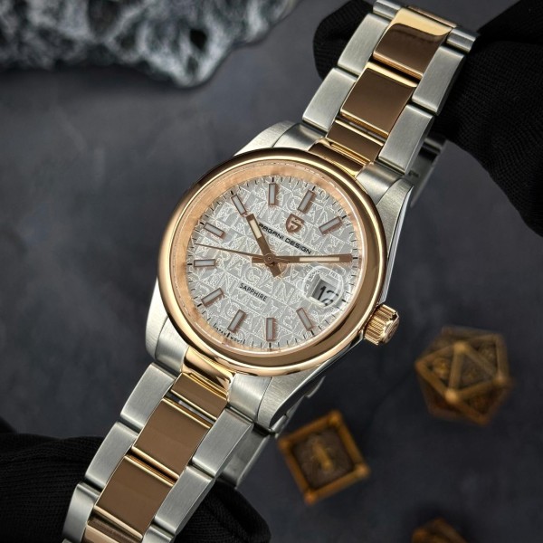 Годинник наручний Pagani Design PD-1794M Silver-Rose Gold-White