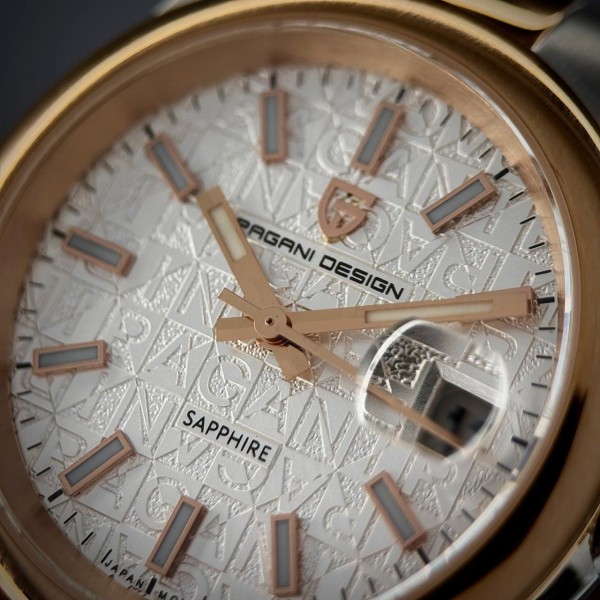 Годинник наручний Pagani Design PD-1794M Silver-Rose Gold-White